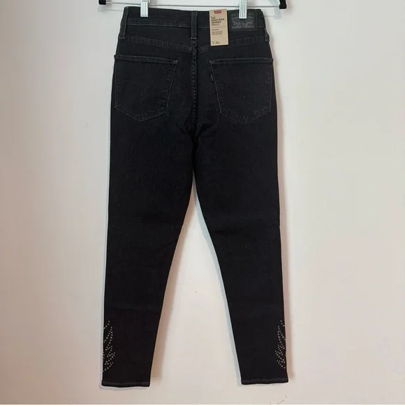 Levi's Black Skinny Jeans with Embellished Accents - Picture 2 of 4